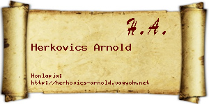 Herkovics Arnold névjegykártya
