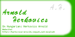 arnold herkovics business card